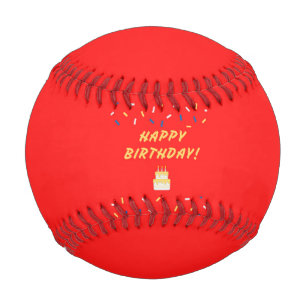 Alles Gute zum Geburtstag auf Rot Baseball