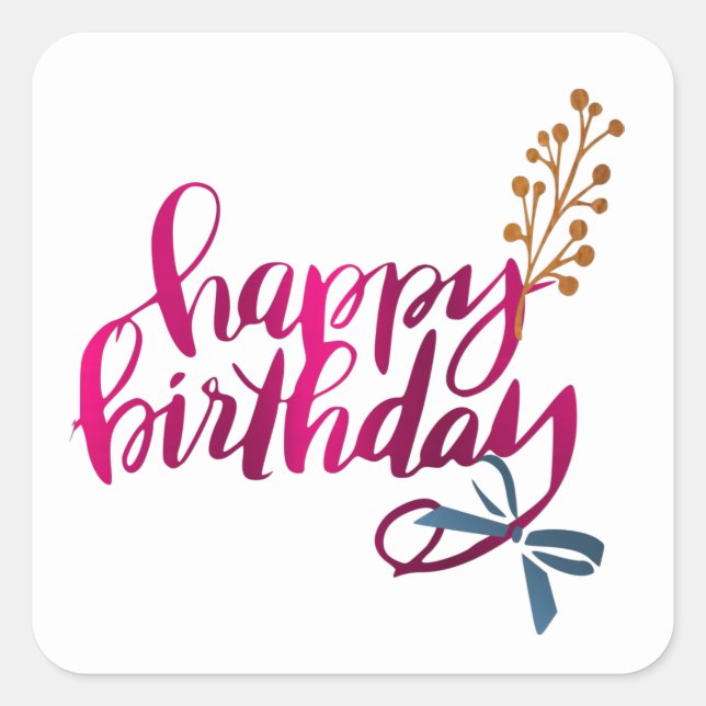 Alles Gute zum Geburtstag Aufkleber  (Vorderseite)