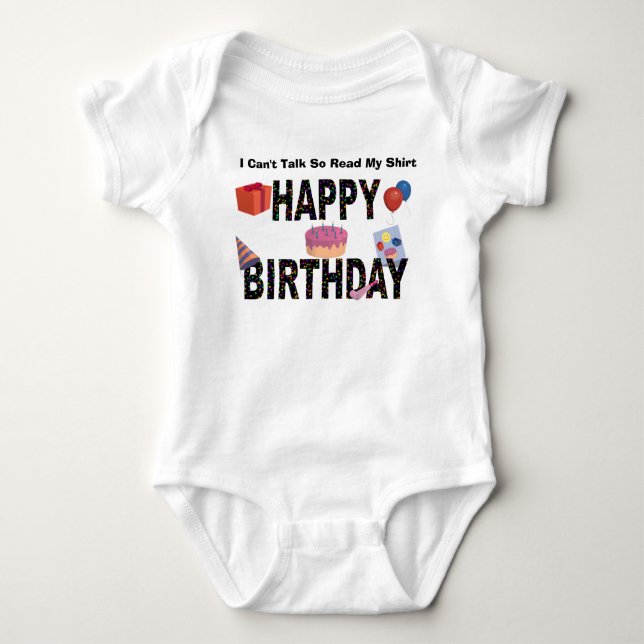Alles Gute zum Geburtstag!!! Baby Strampler (Vorderseite)
