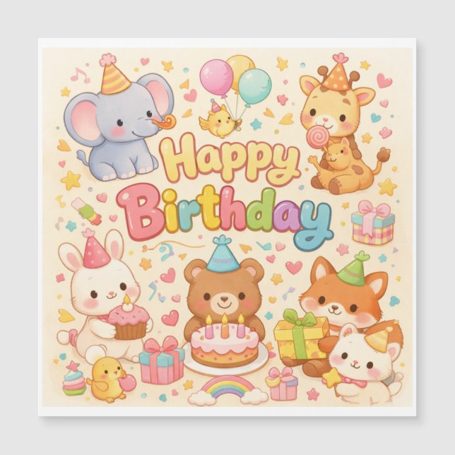 Alles Gute zum Geburtstag Babys Magnetkarte (Vorderseite)
