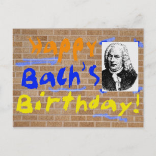 Alles Gute zum Geburtstag, Bach Postkarte