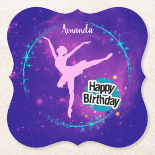 Alles Gute zum Geburtstag Ballerina Galaxy Persona Untersetzer