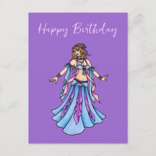Alles Gute zum Geburtstag Bauchtänzerin Postkarte
