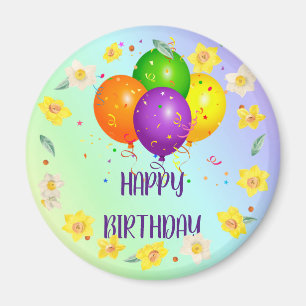 Alles Gute zum Geburtstag, beliebtes Design, Magne Magnet