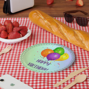 Alles Gute zum Geburtstag, beliebtes Design, Pappteller
