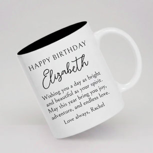 Alles Gute zum Geburtstag Benutzerdefinierte mod Zweifarbige Tasse