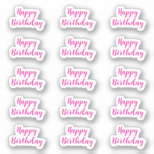 Alles Gute zum Geburtstag Benutzerdefinierter Text Aufkleber