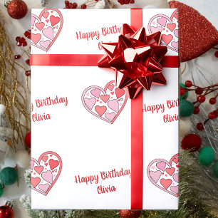 Alles Gute zum Geburtstag Benutzerdefinierter Text Geschenkpapier