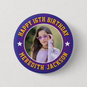 Alles Gute zum Geburtstag Benutzerdefiniertes Foto Button