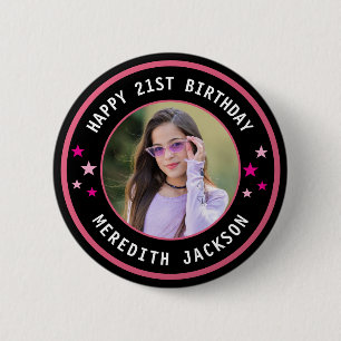 Alles Gute zum Geburtstag Benutzerdefiniertes Foto Button