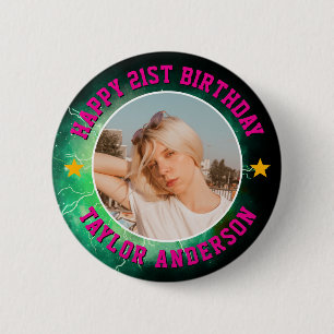 Alles Gute zum Geburtstag Benutzerdefiniertes Foto Button