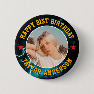 Alles Gute zum Geburtstag Benutzerdefiniertes Foto Button