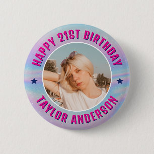 Alles Gute zum Geburtstag Benutzerdefiniertes Foto Button