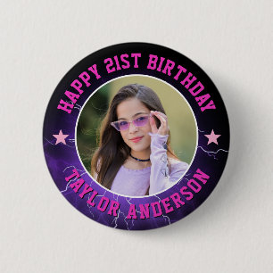 Alles Gute zum Geburtstag Benutzerdefiniertes Foto Button