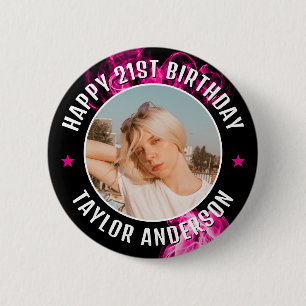 Alles Gute zum Geburtstag Benutzerdefiniertes Foto Button