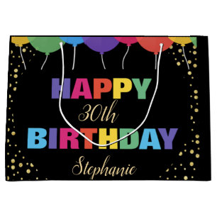 Alles Gute zum Geburtstag Benutzerdefiniertes Jahr Große Geschenktüte