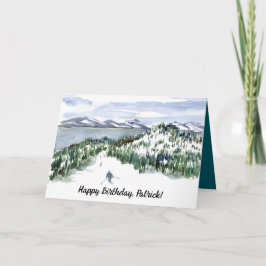 Alles Gute zum Geburtstag Bergskifahren Winter Sch Karte