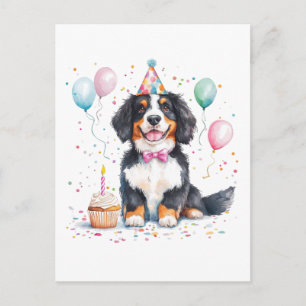 Alles Gute zum Geburtstag Berner Sennenhund Postkarte