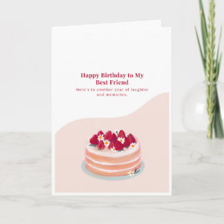 Alles Gute zum Geburtstag Beste Freundin Erdbeerto Karte