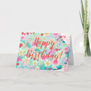 Alles Gute zum Geburtstag Beste Wünsche Blumen Her Karte