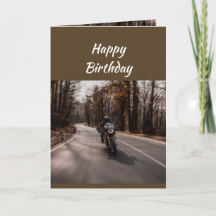 Alles Gute zum Geburtstag Biker Motorrad  Karte