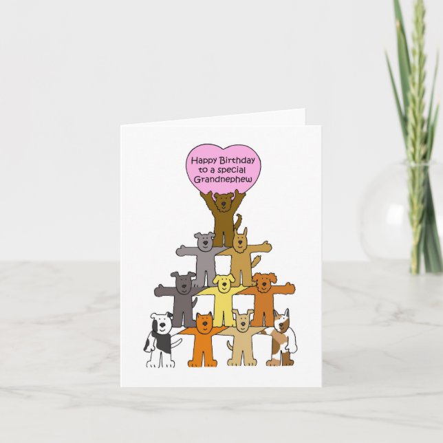 Alles Gute zum Geburtstag bis Grandnephew Karte (Vorderseite)
