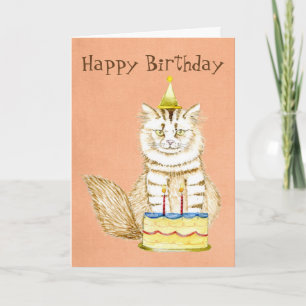 Alles Gute zum Geburtstag bis zum Meow   Kitty wit Karte
