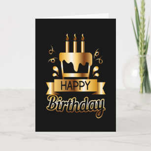Alles Gute zum Geburtstag - Black & Gold 2 Karte