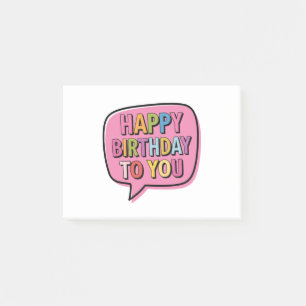 Alles Gute zum Geburtstag Blase Post-it Klebezettel