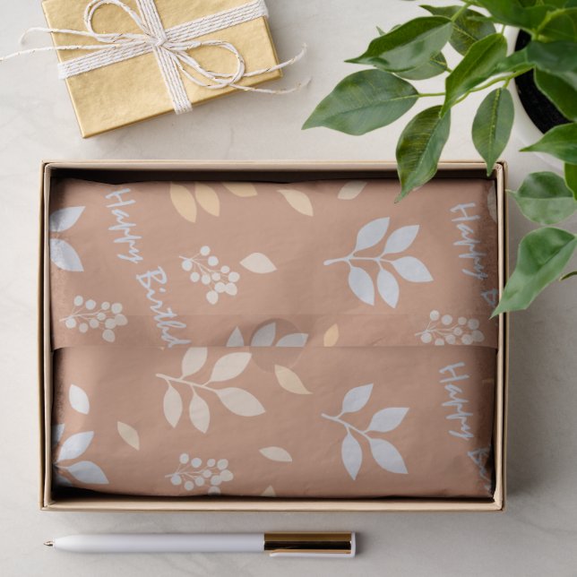 Alles Gute zum Geburtstag Blätter Seidenpapier (Geschenk)