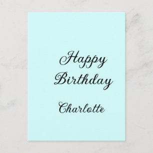 Alles Gute zum Geburtstag blaue Hintergrundname st Postkarte