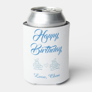 Alles Gute zum Geburtstag blaue Kuchenumrandung He Dosenkühler
