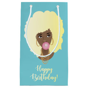 Alles Gute zum Geburtstag! Blonde Afro Bubble Gum, Kleine Geschenktüte