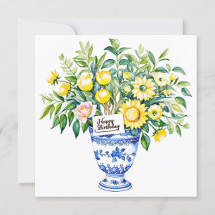 Alles Gute zum Geburtstag & Blumenstrauß Feiertagskarte