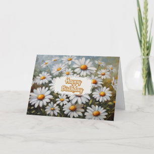 Alles Gute zum Geburtstag Blüten der Daisy-Blumen  Karte