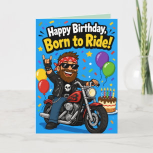 Alles Gute zum Geburtstag Born to Ride Biker-Gebur Karte