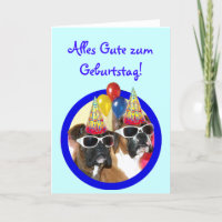 Alles Gute zum Geburtstag Boxer Hunde Karte