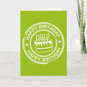 Alles Gute zum Geburtstag - Briefmarke aus weißem Karte