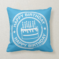 Alles Gute zum Geburtstag - Briefmarke aus weißem 