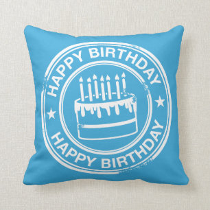 Alles Gute zum Geburtstag - Briefmarke aus weißem Kissen
