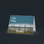Alles Gute zum Geburtstag, Brother Ocean Waves Karte<br><div class="desc">Eine schöne Karte zum Geburtstag Ihres Bruders mit Blick auf die blauen Ozeanwellen, die durch einen Zaun mit dem im Wind wehenden Strandrasen zu sehen sind. Inside ist eine nette Vers von mir, dass Sie natürlich anpassen können / personalisieren, um Ihre Bedürfnisse Anzug! Sie können es auch für einen anderen...</div>