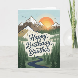Alles Gute zum Geburtstag Bruder Bergabenteuer-Gru Karte
