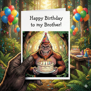 Alles Gute zum Geburtstag Bruder Bigfoot Karte