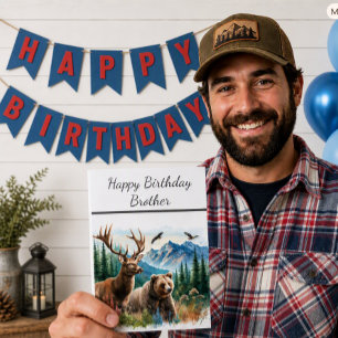 Alles Gute zum Geburtstag Bruder Natur Wildtier Ka Karte