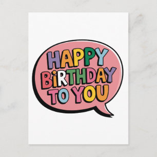Alles Gute zum Geburtstag Bubble Feiertagspostkarte
