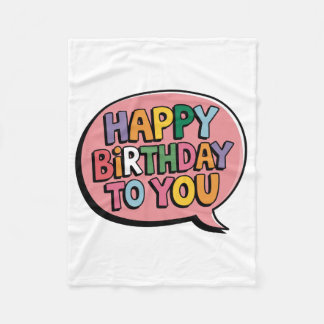 Alles Gute zum Geburtstag Bubble Fleecedecke