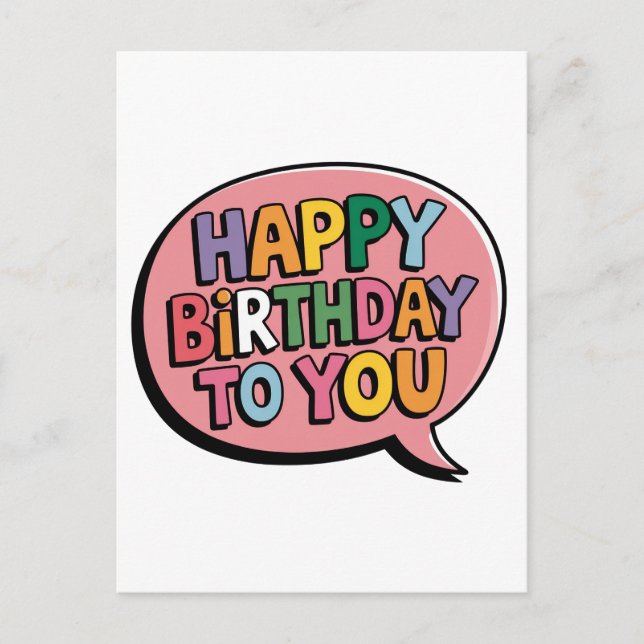 Alles Gute zum Geburtstag Bubble Postkarte (Vorderseite)