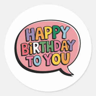 Alles Gute zum Geburtstag Bubble Runder Aufkleber