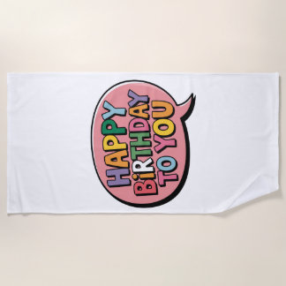 Alles Gute zum Geburtstag Bubble Strandtuch
