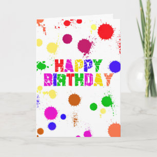 Alles Gute zum Geburtstag bunt Karte